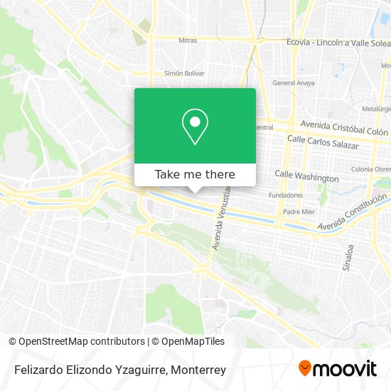 Felizardo Elizondo Yzaguirre map