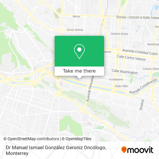 Dr Manuel Ismael González Geroniz Oncólogo map