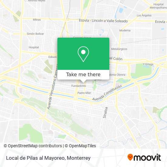 Local de Pilas al Mayoreo map