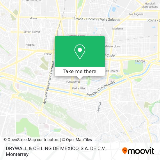 DRYWALL & CEILING DE MÉXICO, S.A. DE C.V. map