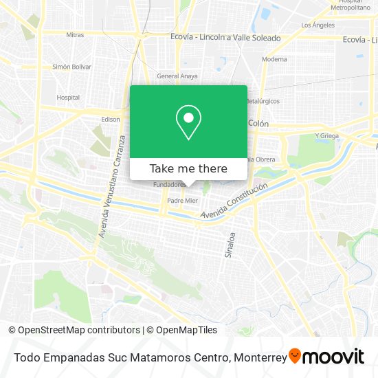 Todo Empanadas Suc Matamoros Centro map