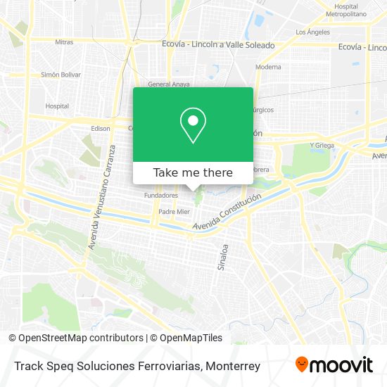 Track Speq Soluciones Ferroviarias map