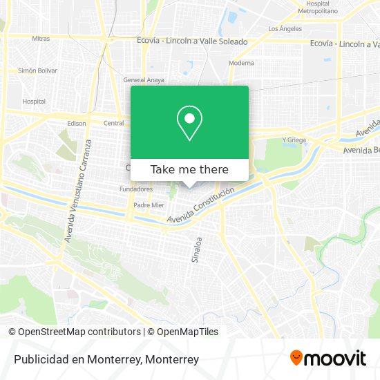 Publicidad en Monterrey map