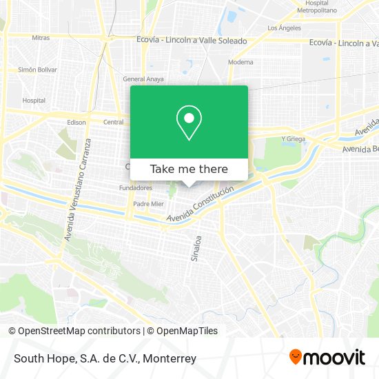 Mapa de South Hope, S.A. de C.V.
