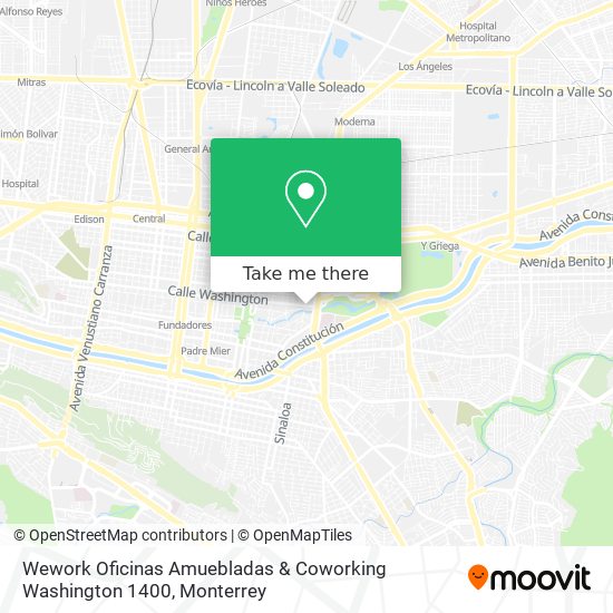 Wework Oficinas Amuebladas & Coworking Washington 1400 map