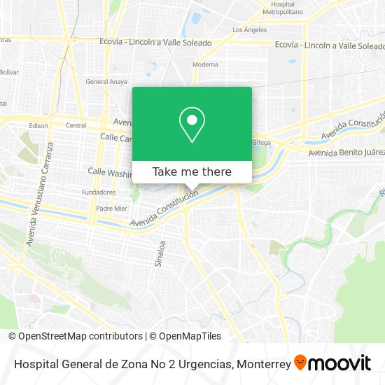 Hospital General de Zona No 2 Urgencias map