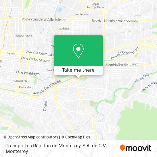 Transportes Rápidos de Monterrey, S.A. de C.V. map