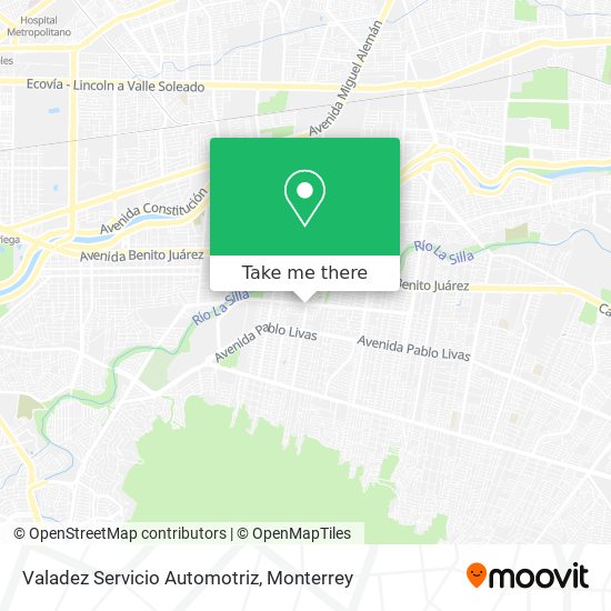 Mapa de Valadez Servicio Automotriz