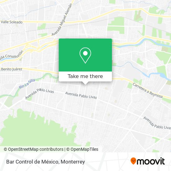 Bar Control de México map