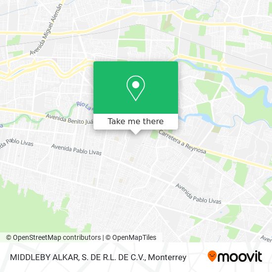 Mapa de MIDDLEBY ALKAR, S. DE R.L. DE C.V.