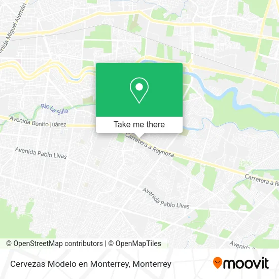 Mapa de Cervezas Modelo en Monterrey