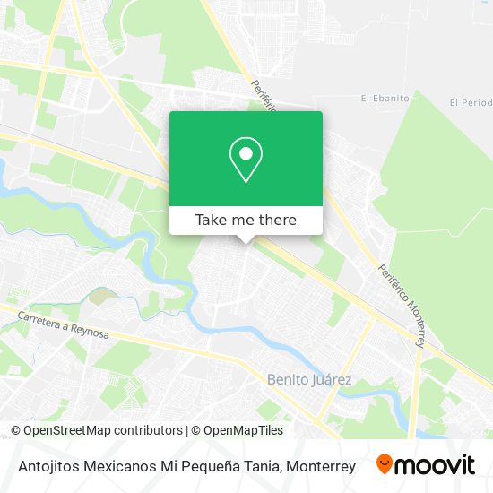 Mapa de Antojitos Mexicanos Mi Pequeña Tania