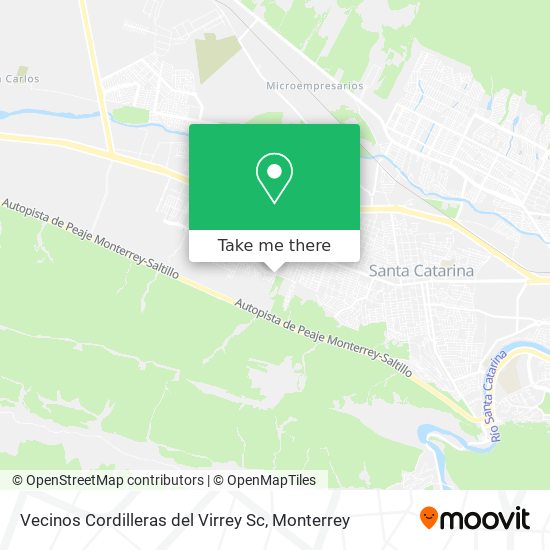Vecinos Cordilleras del Virrey Sc map