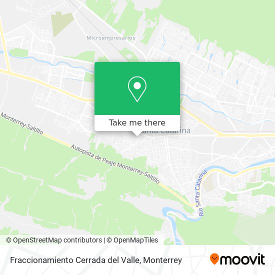 Mapa de Fraccionamiento Cerrada del Valle