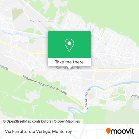 Vía Ferrata, ruta Vértigo map