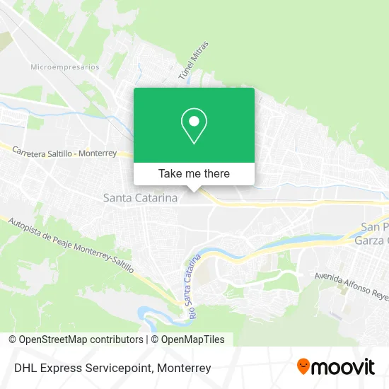 DHL Express Servicepoint map