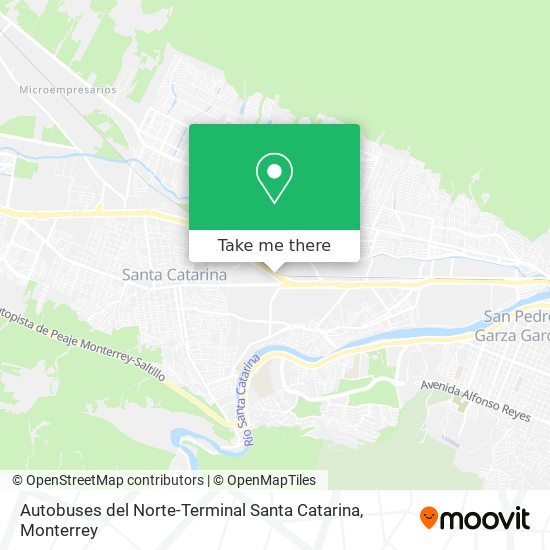Autobuses del Norte-Terminal Santa Catarina map