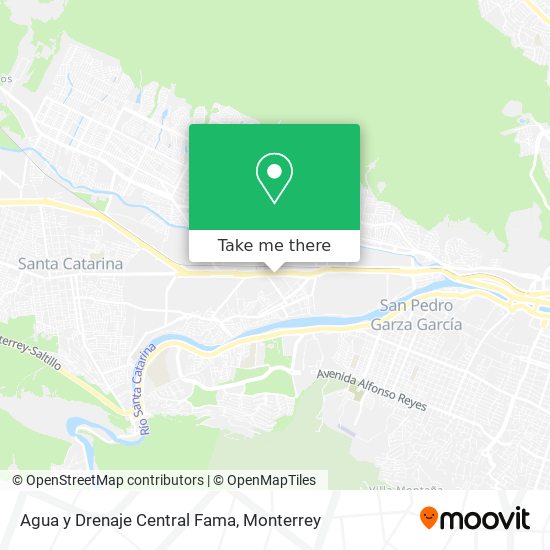 Agua y Drenaje Central Fama map