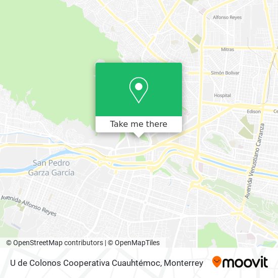 Mapa de U de Colonos Cooperativa Cuauhtémoc