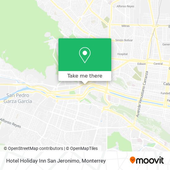 Mapa de Hotel Holiday Inn San Jeronimo