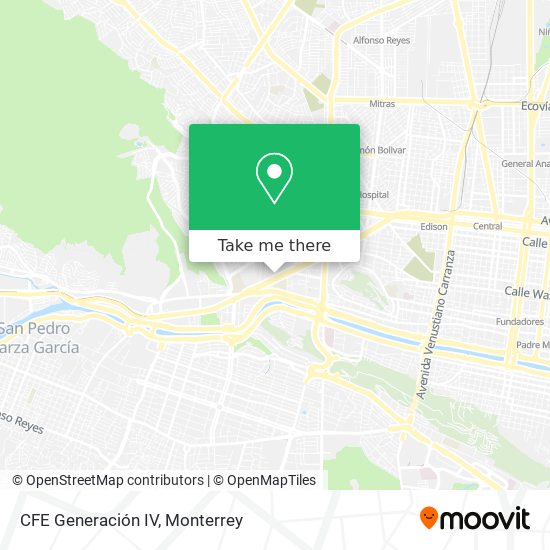 Mapa de CFE Generación IV