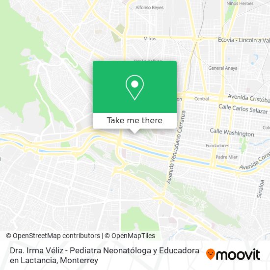 Dra. Irma Véliz - Pediatra Neonatóloga y Educadora en Lactancia map