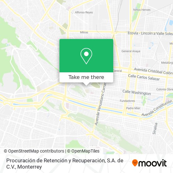 Procuración de Retención y Recuperación, S.A. de C.V. map