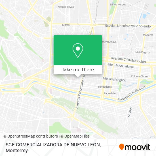 SGE COMERCIALIZADORA DE NUEVO LEON map