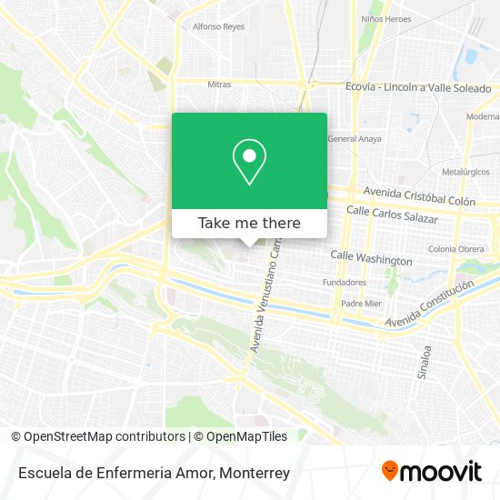 Mapa de Escuela de Enfermeria Amor