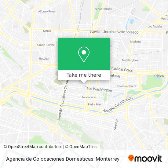 Agencia de Colocaciones Domesticas map