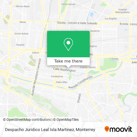 Despacho Juridico Leal Isla Martinez map
