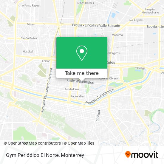 Mapa de Gym Periódico El Norte