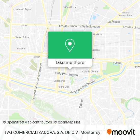 IVG COMERCIALIZADORA, S.A. DE C.V. map