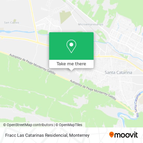 Fracc Las Catarinas Residencial map