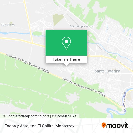 Mapa de Tacos y Antojitos El Gallito