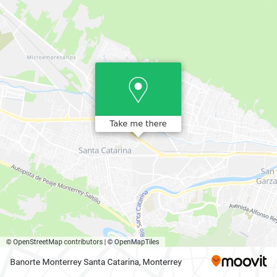 Banorte Monterrey Santa Catarina map