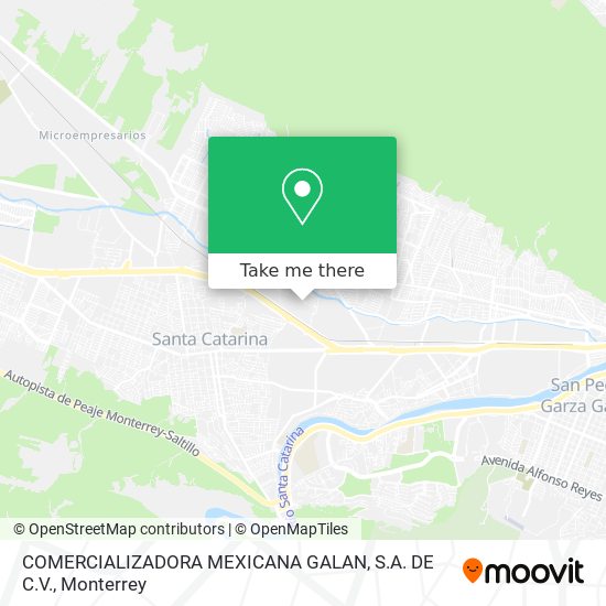 Mapa de COMERCIALIZADORA MEXICANA GALAN, S.A. DE C.V.