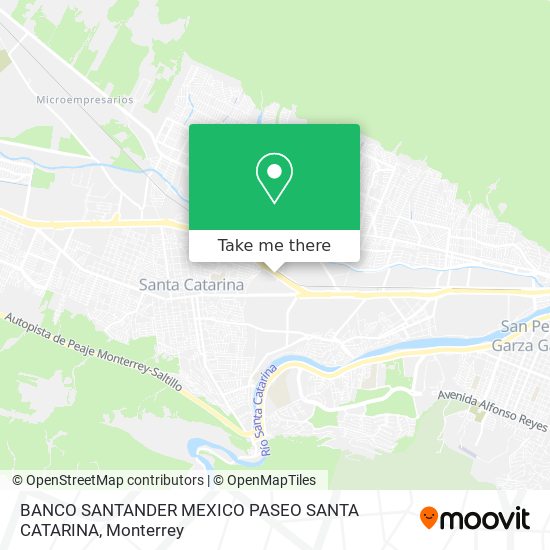 Mapa de BANCO SANTANDER MEXICO PASEO SANTA CATARINA