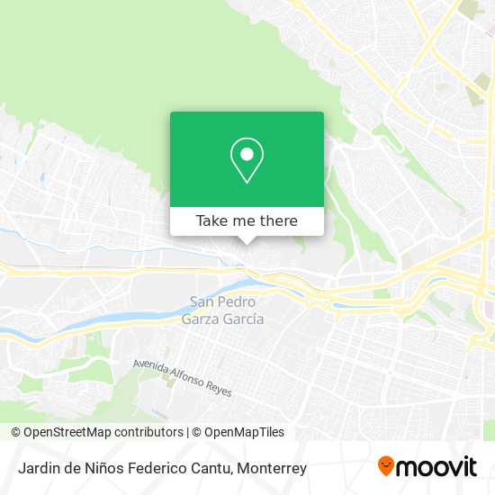 Mapa de Jardin de Niños Federico Cantu