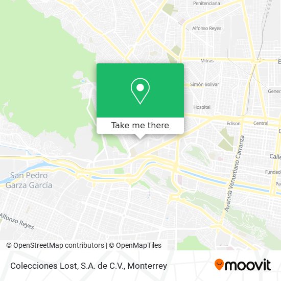 Mapa de Colecciones Lost, S.A. de C.V.
