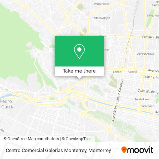 Mapa de Centro Comercial Galerias Monterrey