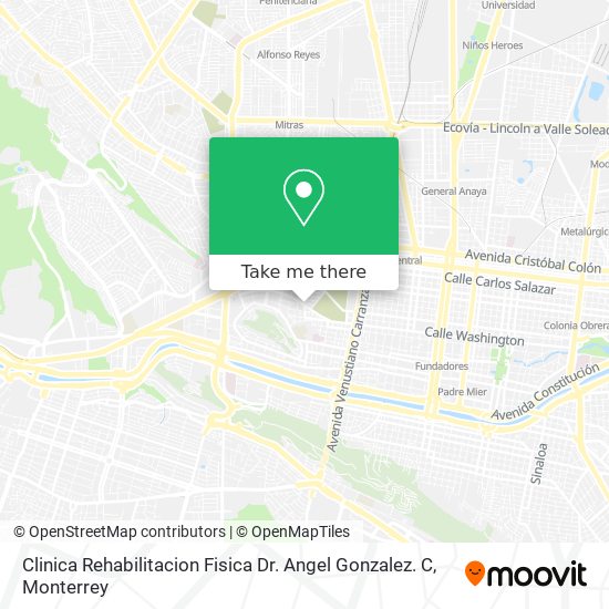 Clinica Rehabilitacion Fisica Dr. Angel Gonzalez. C map