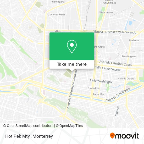 Mapa de Hot Pek Mty.