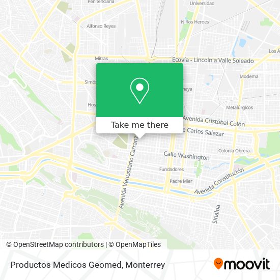 Productos Medicos Geomed map