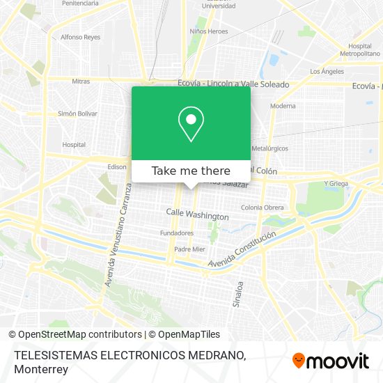 Mapa de TELESISTEMAS ELECTRONICOS MEDRANO