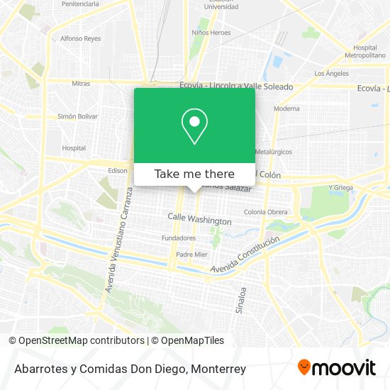 Mapa de Abarrotes y Comidas Don Diego