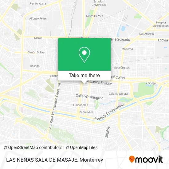 LAS NENAS SALA DE MASAJE map