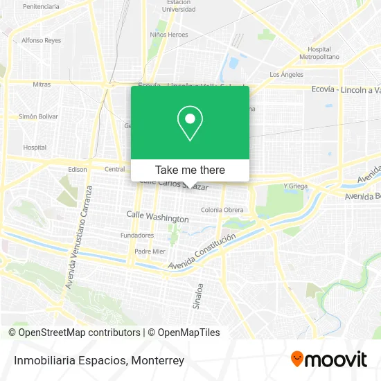 Inmobiliaria Espacios map