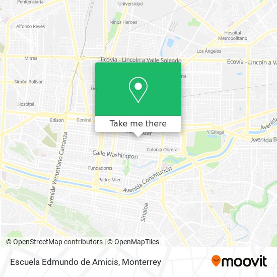 Mapa de Escuela Edmundo de Amicis