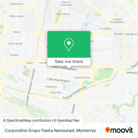 Corporativo Grupo Fiesta Restaurant map
